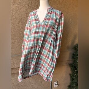 CP Shades Multicolor Plaid Tunic Top